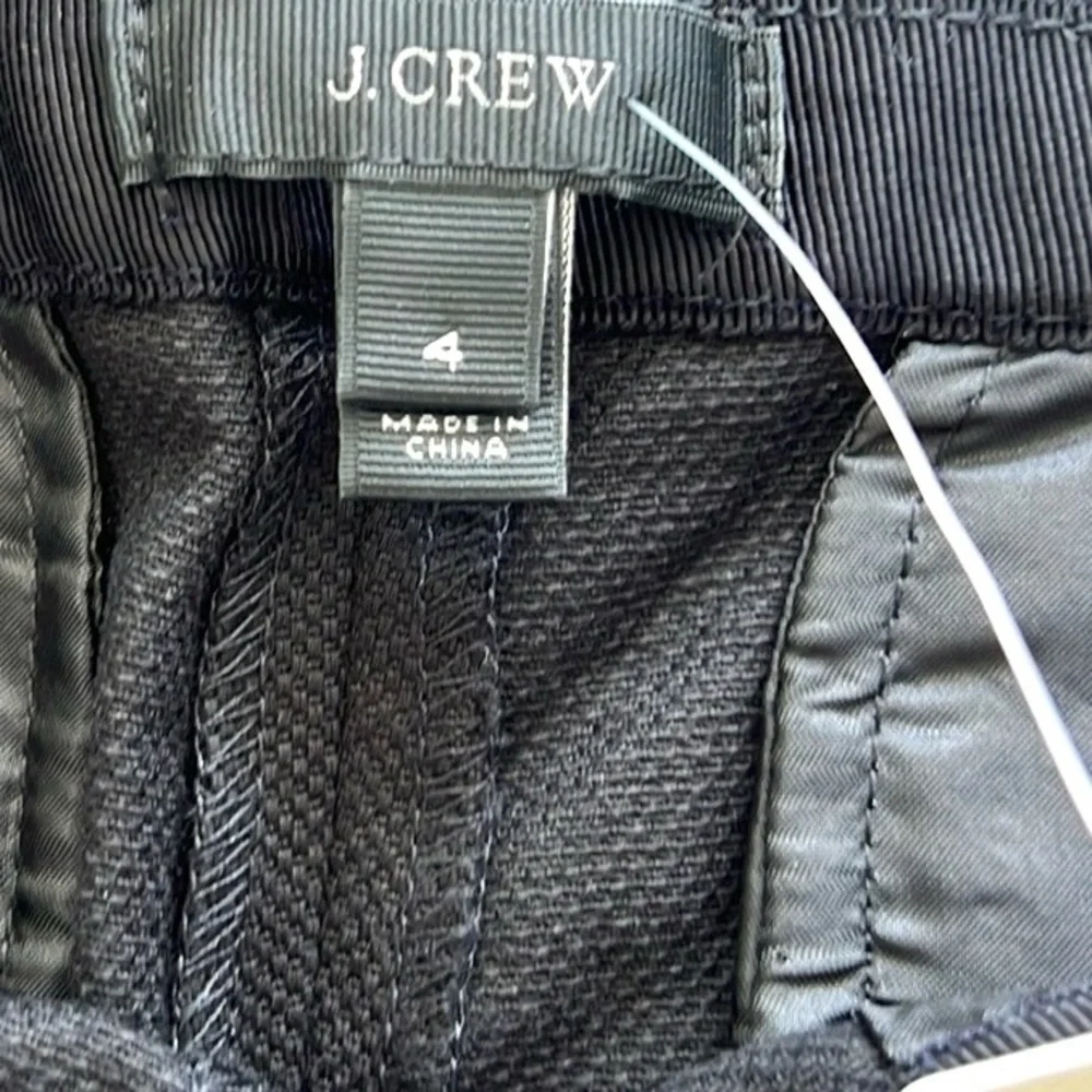 NWT,J.Crew, Gorgeous Side-Zip Shorts Soft Noir, Size 4